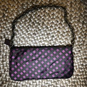 J. Crew Brown and pink Silk Purse/wristlet with
